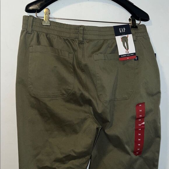 GAP Olive Green Relaxed Fit Classic Twill Pant - 14 NWT - Picture 6 of 10